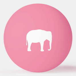 Pelota De Ping Pong Silhouette de Elephant Blanco
