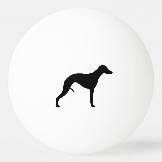 Pelota De Ping Pong Silhouette Whippet (Anverso)