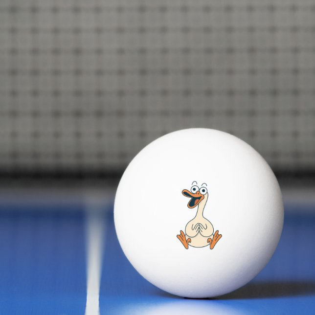 Pelota De Ping Pong Silly Goose, Quirky, Funny Cartoon Goose (Neto)