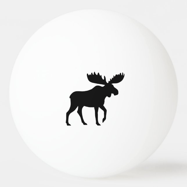 Pelota De Ping Pong Silueta de alce (Anverso)