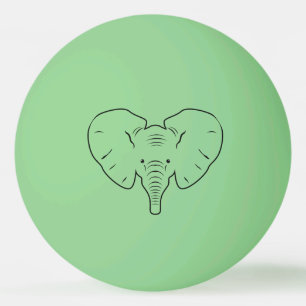 Pelota De Ping Pong Silueta facial elefante