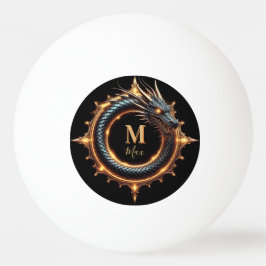 Pelota De Ping Pong 🐉 Símbolo de Dragón de Fantasía de Nombre Persona