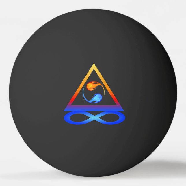 Pelota De Ping Pong Símbolo de llama gemela- (Anverso)