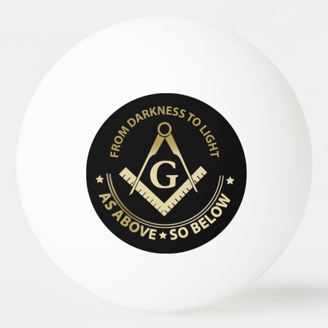 Pelota De Ping Pong Símbolo de masonería (Anverso)