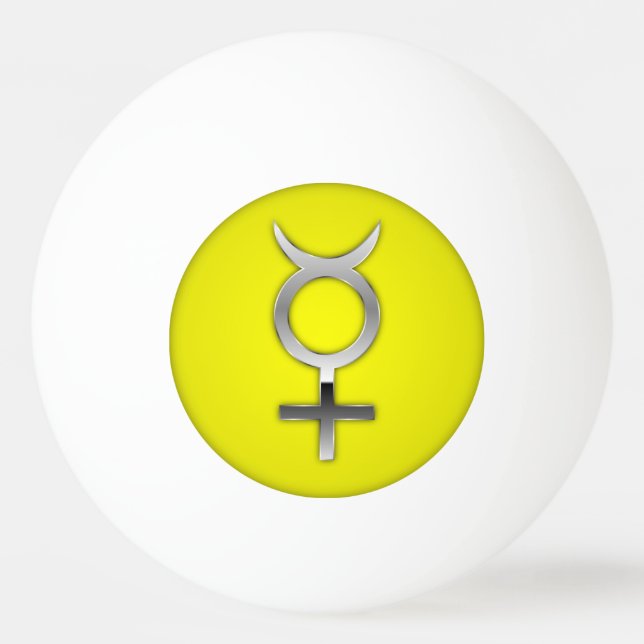 Pelota De Ping Pong Símbolo de Mercury (Reverso)
