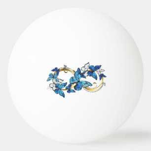 Pelota De Ping Pong Símbolo infinito de mariposas Morpho azules