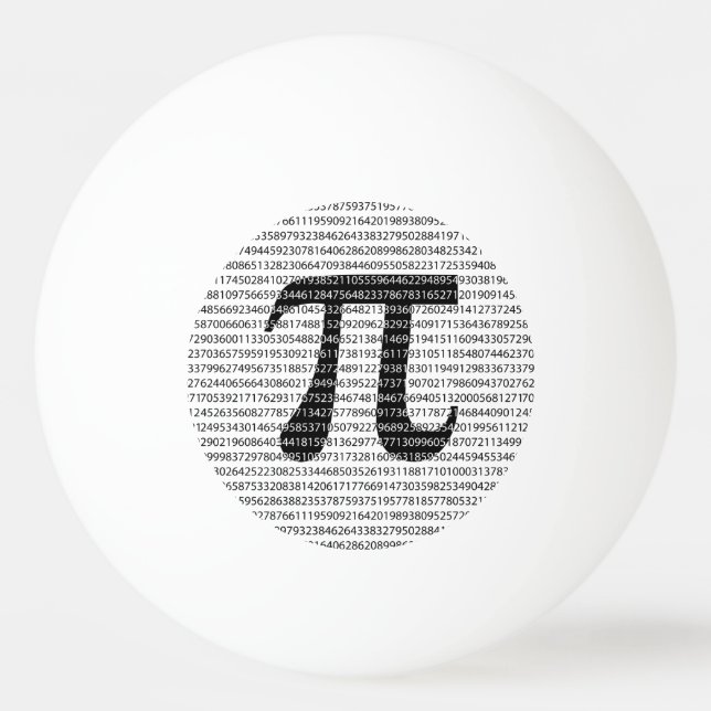 Pelota De Ping Pong Símbolo matemático del día pi del número negro ori (Anverso)