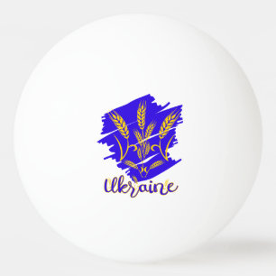 Pelota De Ping Pong Símbolo nacional ucraniano tryzub hecho de oído de