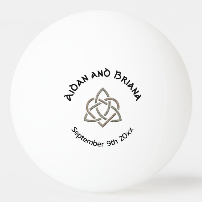 Pelota De Ping Pong Símbolo nudo de trinidad celta (Anverso)