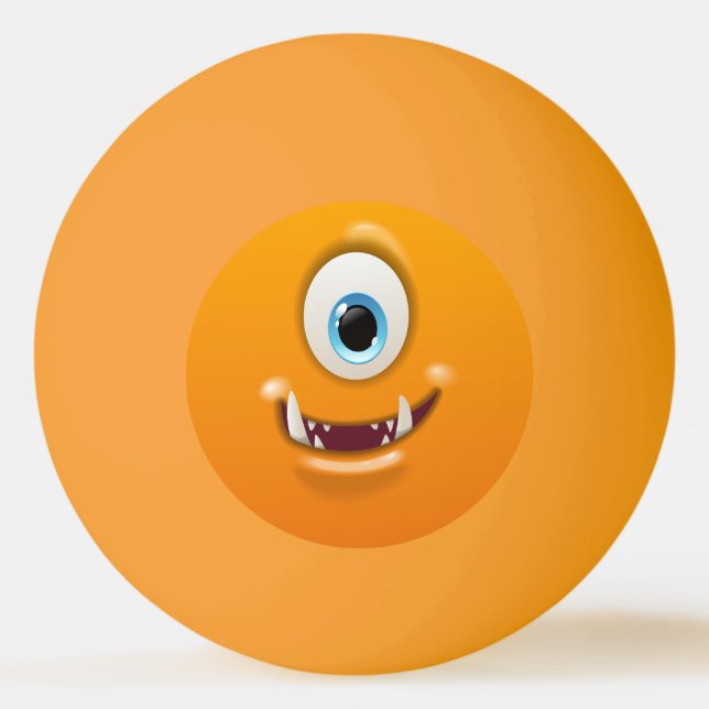 Pelota De Ping Pong Simley Monstruo de un Ojo Personalizado (Anverso)