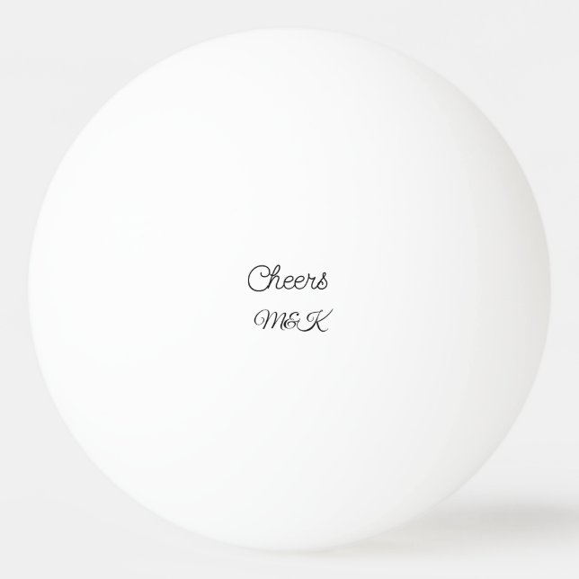 Pelota De Ping Pong Simple minimal add name cheers couple name custom  (Anverso)