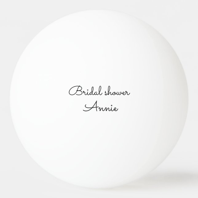 Pelota De Ping Pong simple minimal add your name text bridal shower  t (Anverso)