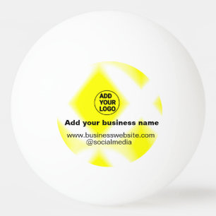 Pelota De Ping Pong simple minimal añade tu logo/diseño amarillo añade