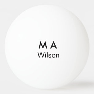 Pelota De Ping Pong Simple monogram add your name letter man minimal
