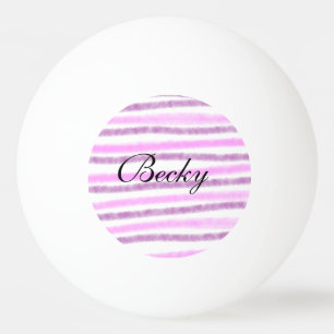Pelota De Ping Pong simple rosa pastel acuarela personalizado añade tu