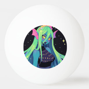Pelota De Ping Pong Sirena de neón celestial — Vibes sirenas cósmicas