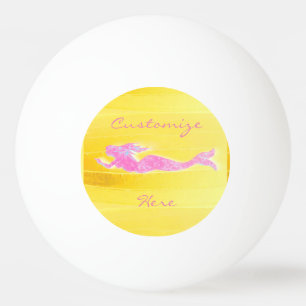 Pelota De Ping Pong sirena rosada que nada