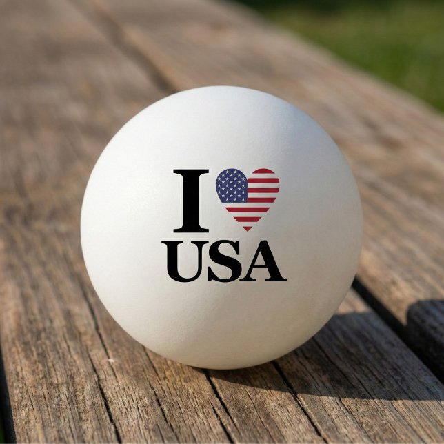 Pelota De Ping Pong Sirva Espíritu: "❤️ EEUU" Ping Pong Ball (Add Some Red, White, and Blue to Your Game.)