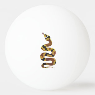 Pelota De Ping Pong Snake Brown y Gold Silhouette
