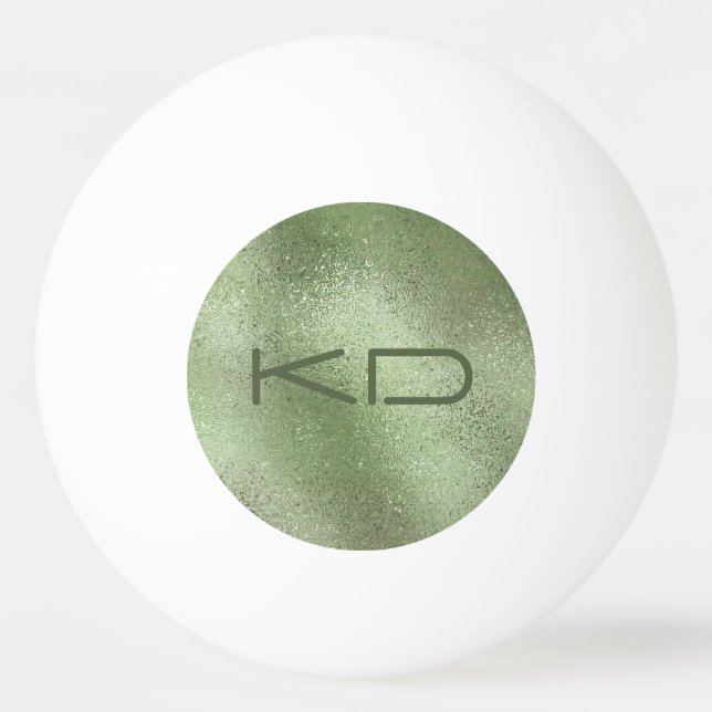 Pelota De Ping Pong Sombreado textura iridiscente verde claro (Anverso)
