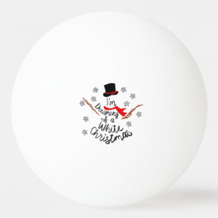Pelota De Ping Pong Soñando con un hombre blanco Navidad