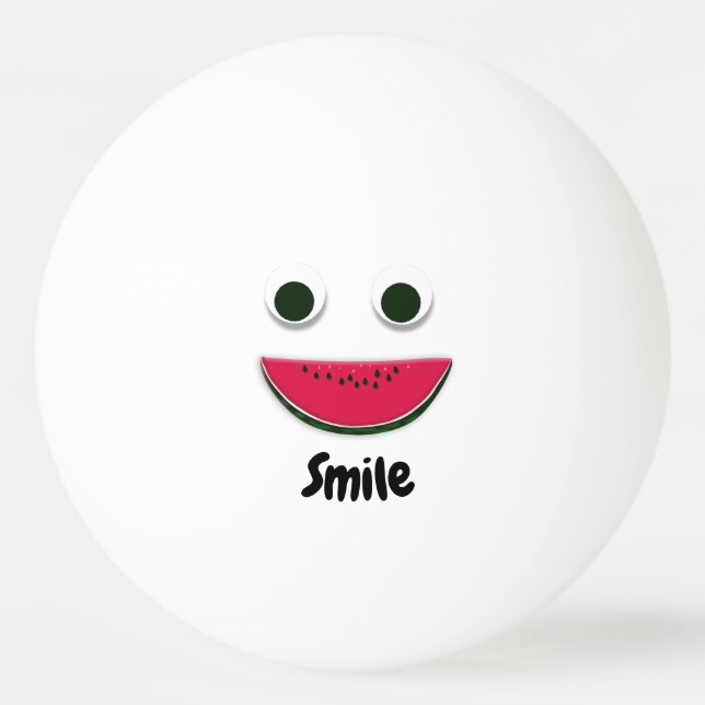Pelota De Ping Pong Sonrisa de sandía, divertida (Anverso)