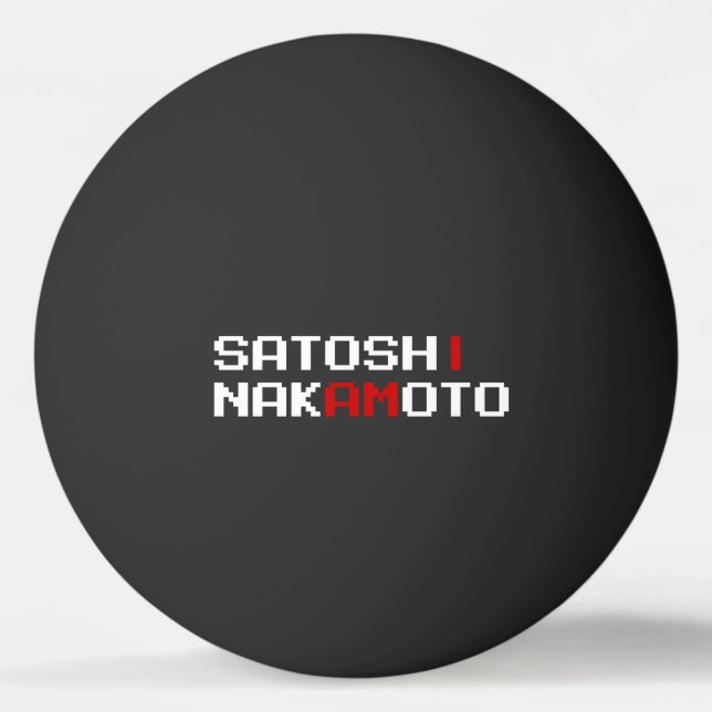 PELOTA DE PING PONG SOY SATOSHI NAKAMOTO PING PONG BALL (Anverso)