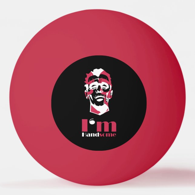 Pelota De Ping Pong Soy un lindo estuche abstracto de cara Funda-Mate  (Anverso)