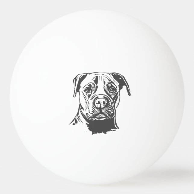 Pelota De Ping Pong Staffordshire Bull Terrier (Anverso)