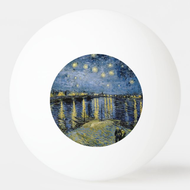 Pelota De Ping Pong Starry Night Vincent van Gogh (Anverso)
