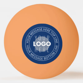 Pelota De Ping Pong Su logotipo y texto circular de Personalizable | A