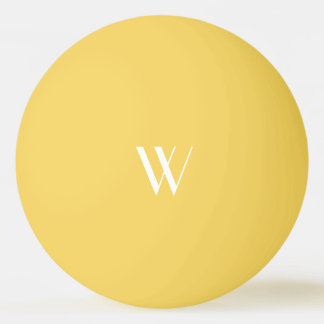 Pelota De Ping Pong Su monograma en amarillo