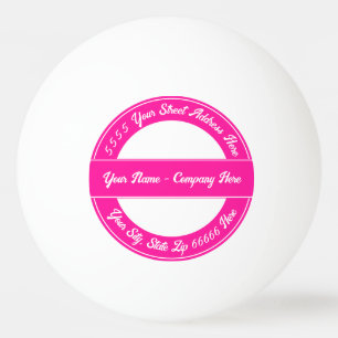 Pelota De Ping Pong Su nombre Dirección Tipo de letra y Colores Ping P