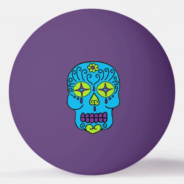 Pelota De Ping Pong Sugar Skull (Anverso)