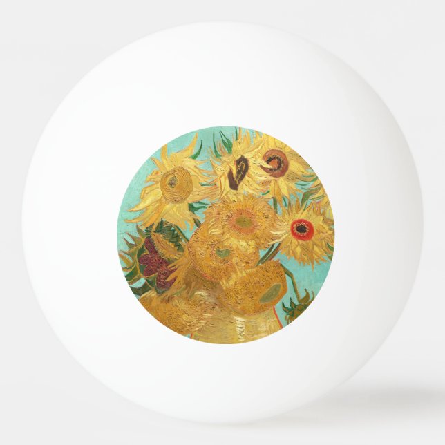 Pelota De Ping Pong Sunflowers Vincent van Gogh (Anverso)