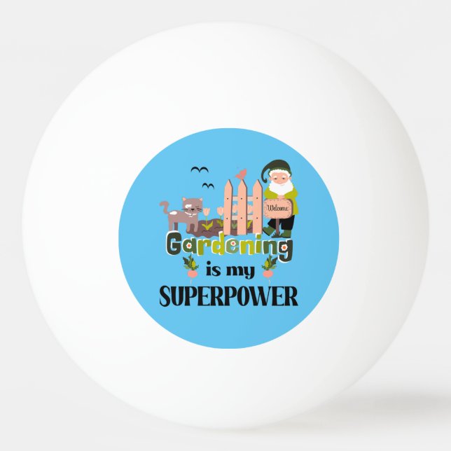Pelota De Ping Pong Superpotencia de jardinería, jardinera de lujo (Anverso)