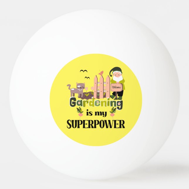 Pelota De Ping Pong Superpotencia de jardinería, jardinera de lujo (Anverso)