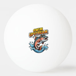Pelota De Ping Pong Swim Upstream Salmon Motivational