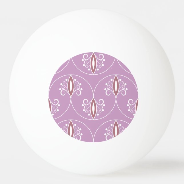 Pelota De Ping Pong Swirling Elegance: Geométrica de época (Anverso)