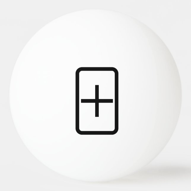 Pelota De Ping Pong Tarjeta Zener | Más Rótulo (Anverso)