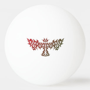 Pelota De Ping Pong Tatuaje de aves tribales dragón rojo
