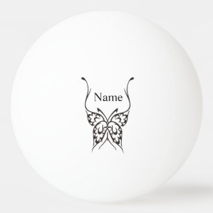 Pelota De Ping Pong Tatuaje de mariposa estilizada Thunder_Cove