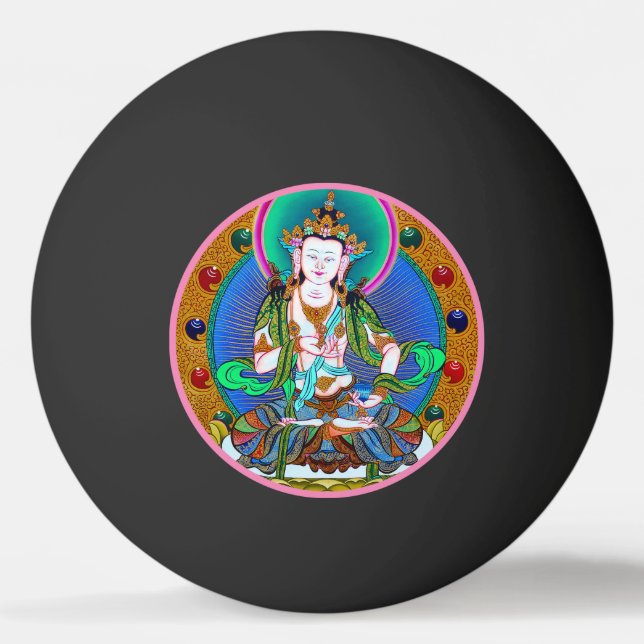 Pelota De Ping Pong Tatuaje mandala del tibetano de Guay Thangka Vajra (Anverso)