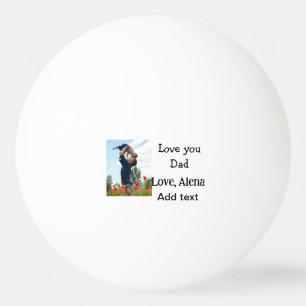 Pelota De Ping Pong Te amo el día de papá padre elegante agregar texto