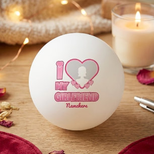 Pelota De Ping Pong Te Amo Novia Personalizado – Agrega Foto y Nombre
