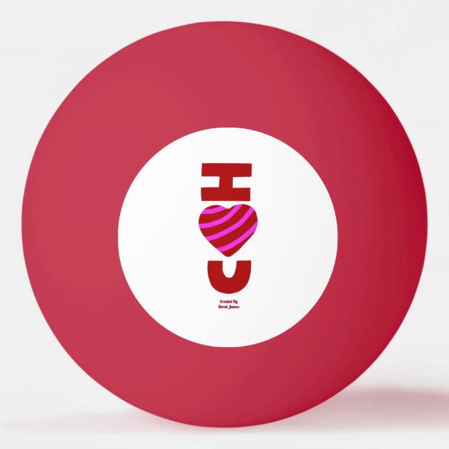 Pelota De Ping Pong Te Amo Ping Pong Ball (Anverso)