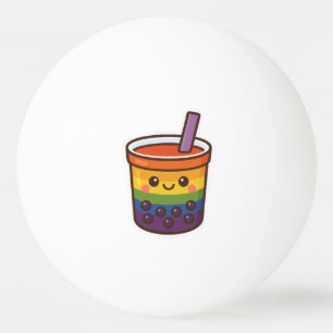 Pelota De Ping Pong Té de burbuja arcoiris LGBTQ+ Orgullo