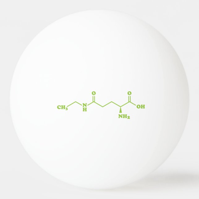 Pelota De Ping Pong Tea Theanine Molecular Chemical Formula (Anverso)
