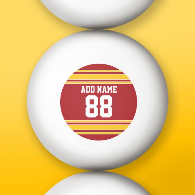 Pelota De Ping Pong Team Jersey con nombre y número (Custom Ping Pong Balls)