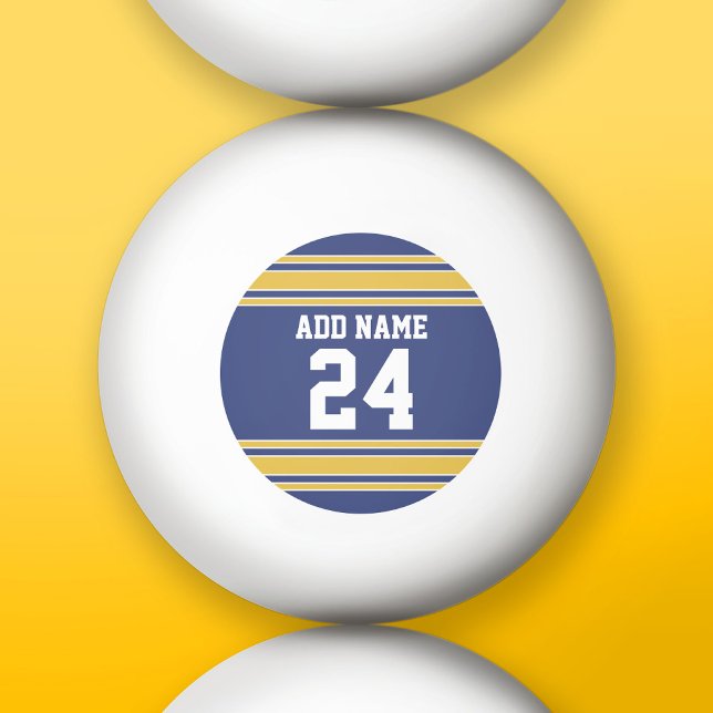 Pelota De Ping Pong Team Jersey con nombre y número personalizados (Custom Ping Pong Balls)